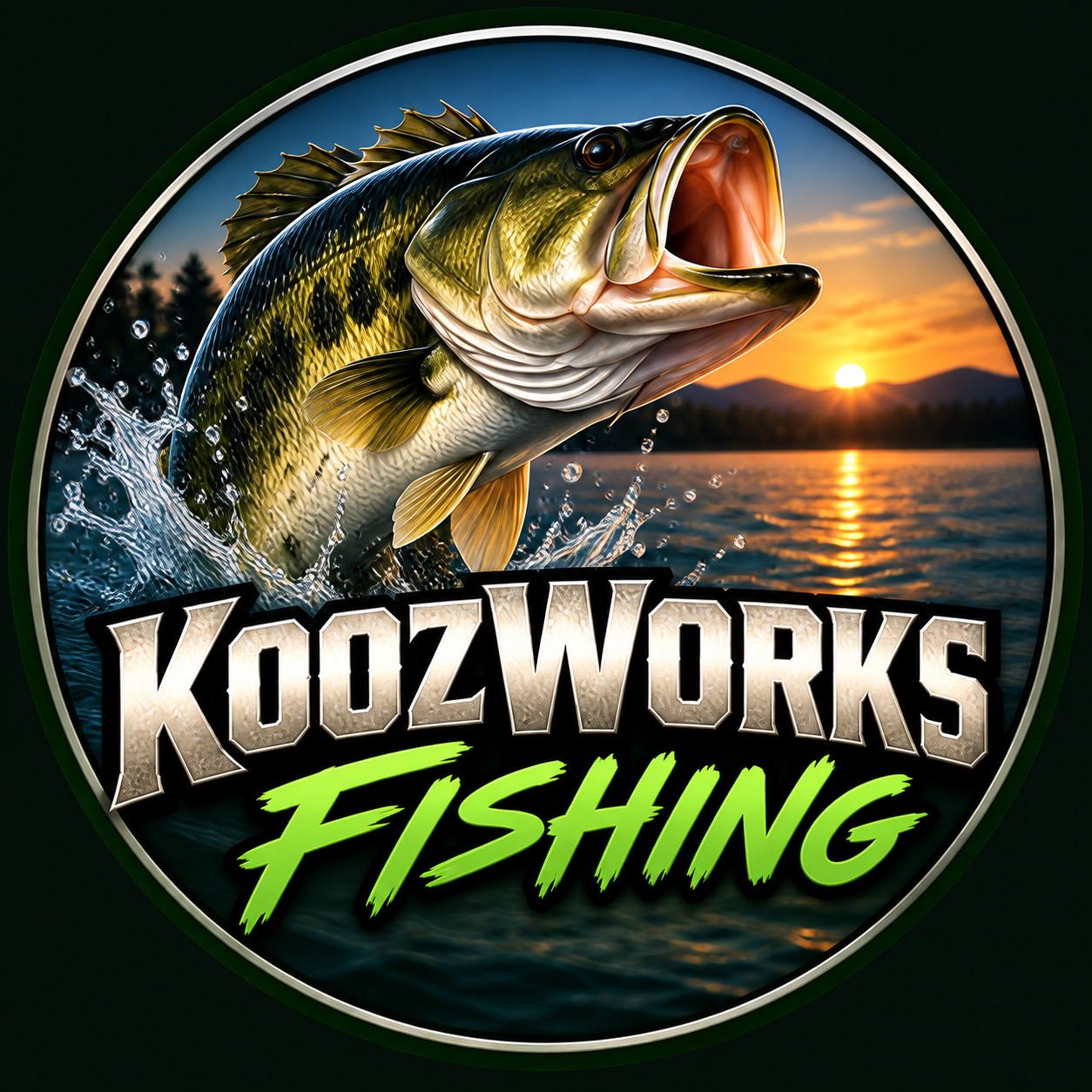 KoozWorks Fishing largemouth bass logo