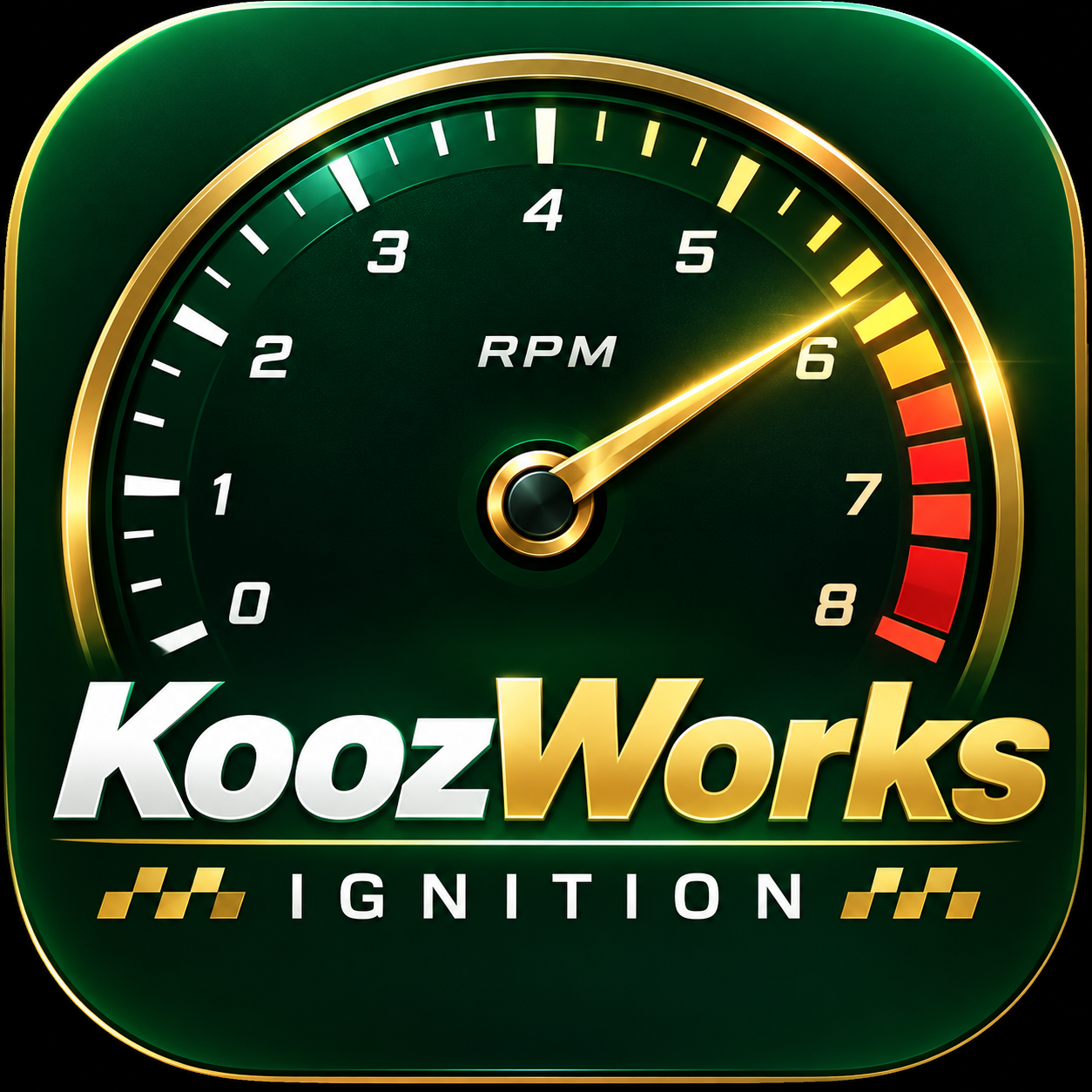 KoozWorks Ignition official tachometer logo